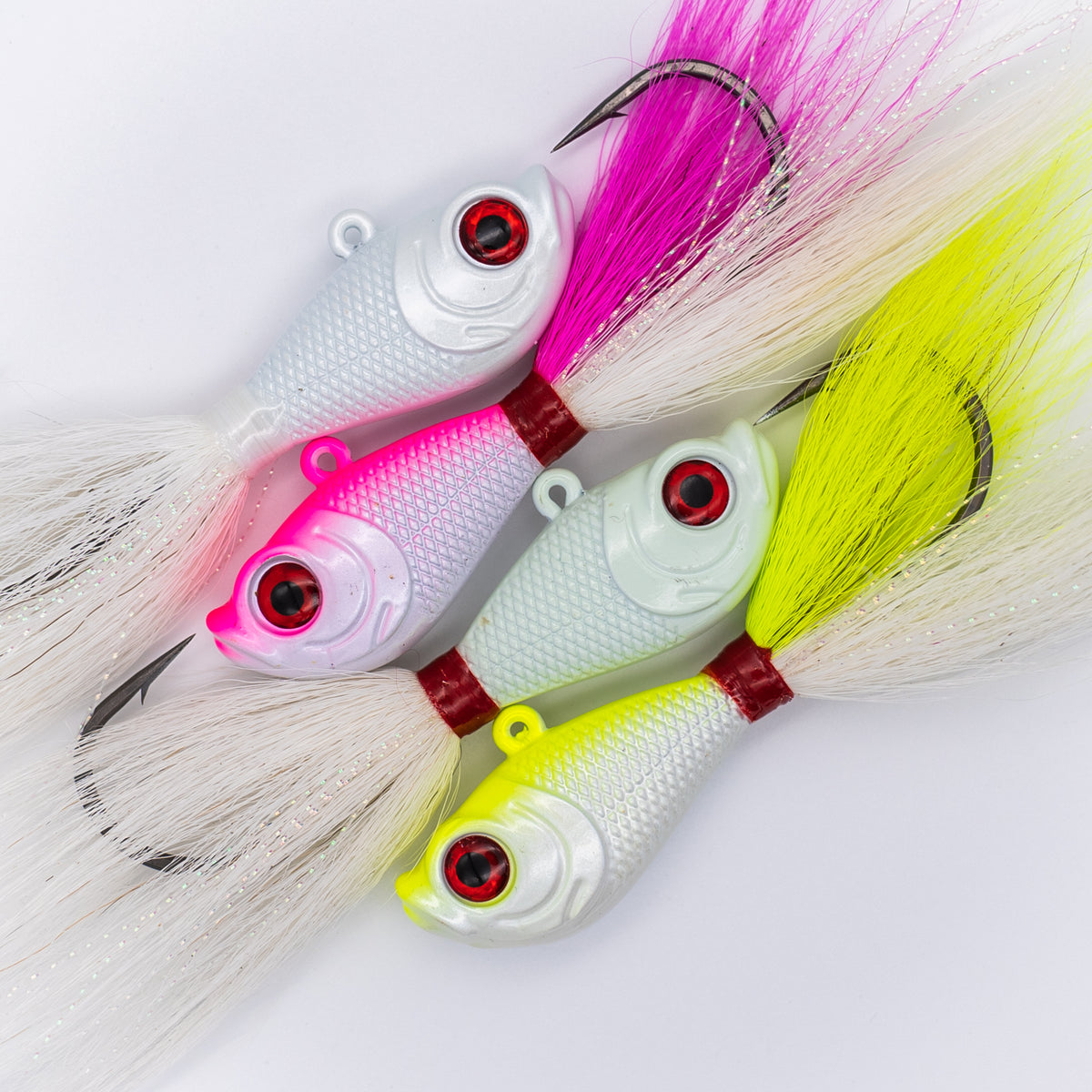 Buy Intent TackleMylar Series Bucktail Jig Saltwater Fishing Lure