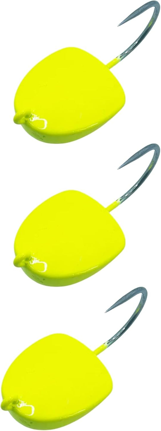 Intent Tackle Structure Series Jig Fishing Lure, Fishing Jigs, Jig Heads Saltwater, Crappie Hooks, Super Sharp Mustad Hooks, Saltwater Jig Heads, Fluke Fishing Hook, (3 Pack)