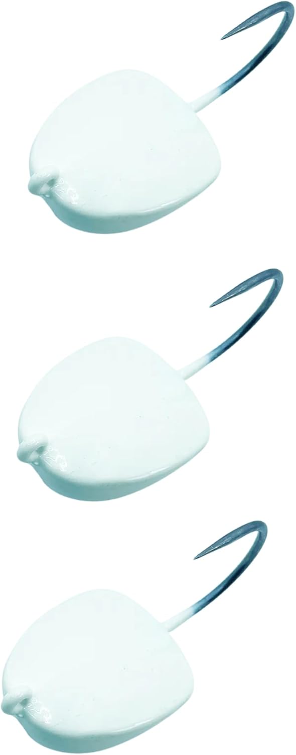 Intent Tackle Structure Series Jig Fishing Lure, Fishing Jigs, Jig Heads Saltwater, Crappie Hooks, Super Sharp Mustad Hooks, Saltwater Jig Heads, Fluke Fishing Hook, (3 Pack)