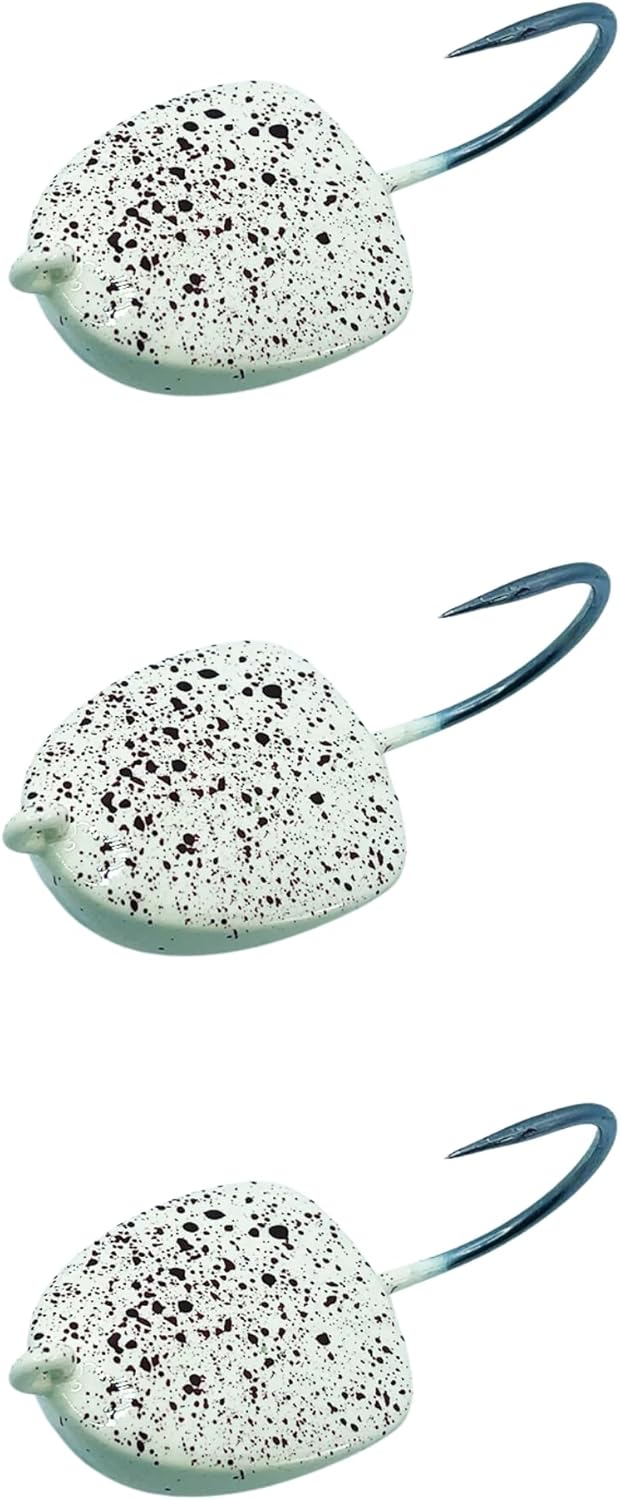 Intent Tackle Structure Series Jig Fishing Lure, Fishing Jigs, Jig Heads Saltwater, Crappie Hooks, Super Sharp Mustad Hooks, Saltwater Jig Heads, Fluke Fishing Hook, (3 Pack)