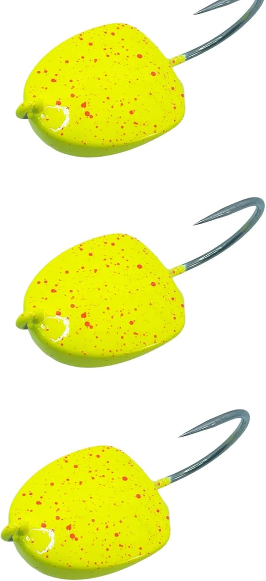 Intent Tackle Structure Series Jig Fishing Lure, Fishing Jigs, Jig Heads Saltwater, Crappie Hooks, Super Sharp Mustad Hooks, Saltwater Jig Heads, Fluke Fishing Hook, (3 Pack)