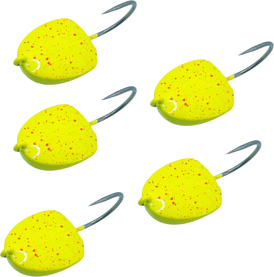 Intent Tackle Structure Series Jig Fishing Lure, Fishing Jigs, Jig Heads Saltwater, Crappie Hooks, Mustad Hooks Saltwater Jig (5 Pack)