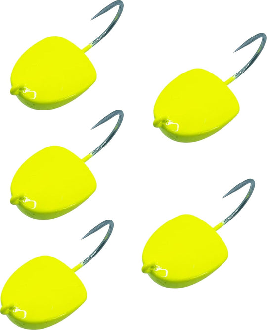 Intent Tackle Structure Series Jig Fishing Lure, Fishing Jigs, Jig Heads Saltwater, Crappie Hooks, Mustad Hooks Saltwater Jig (5 Pack)