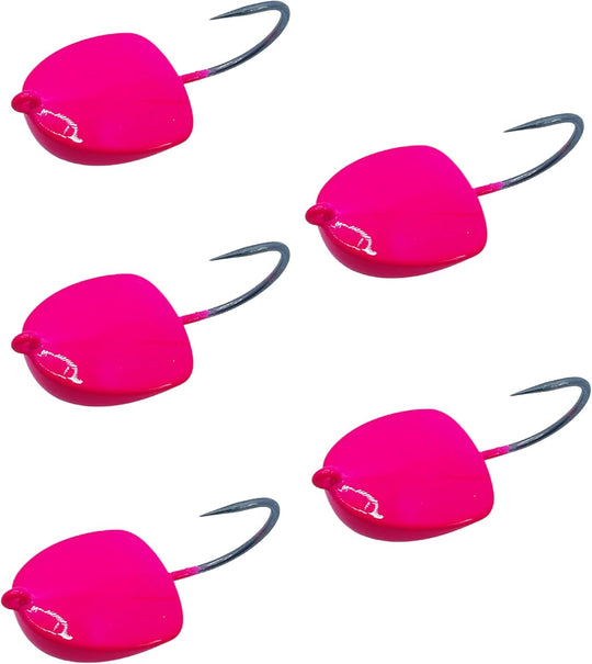 Intent Tackle Structure Series Jig Fishing Lure, Fishing Jigs, Jig Heads Saltwater, Crappie Hooks, Mustad Hooks Saltwater Jig (5 Pack)